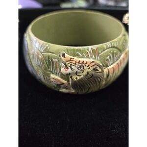 Safari Wood Bracelet 1.5" Wide , 2.5‎ Round